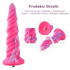 Фантазійний фалоімітатор 10.12″ для секс-машин Hismith Silicone Dildo rose Monster Series, система K