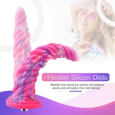 Фантазійний фалоімітатор 10.12″ для секс-машин Hismith Silicone Dildo rose Monster Series, система K