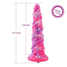 Фантазійний фалоімітатор 10.12″ для секс-машин Hismith Silicone Dildo rose Monster Series, система K