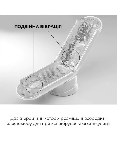 Мастурбатор Tenga Flip Zero Electronic Vibration White, изменяемая интенсивность, раскладной