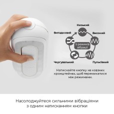 Мастурбатор Tenga Flip Zero Electronic Vibration White, змінна інтенсивність, розкладний