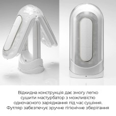 Мастурбатор Tenga Flip Zero Electronic Vibration White, змінна інтенсивність, розкладний