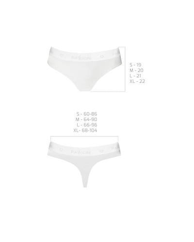 Трусики-бразиліана з бавовни Passion PS005 PANTIES white, size XL