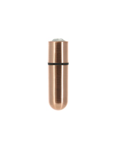 Вибропуля PowerBullet First-Class Bullet 2.5″ with Key Chain Pouch, Rose Gold, 9 режимов вибрации