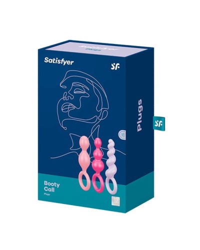 Набор анальных игрушек Satisfyer Plugs colored (set of 3) - Booty Call, макс. диаметр 3 см