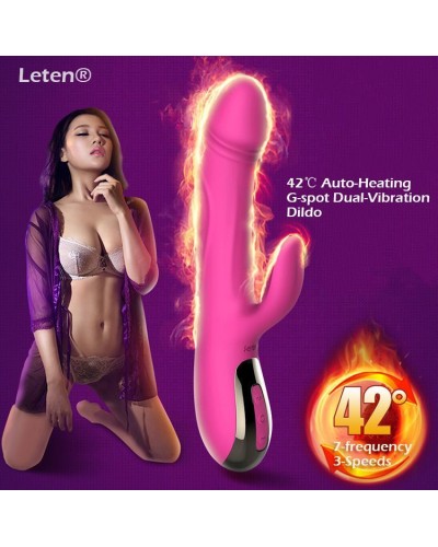 Вібратор-пульсатор Leten Automatical Thrusting Vibrator з підігрівом, що перезаряджається, 10 режимі