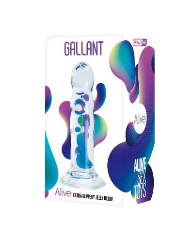 Прозорий фалоімітатор Alive Gallant Jelly Dildo