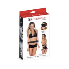 Фіксатор для талії і рук Fetish Tentation Waist and Wrist Straps з маскою на очі