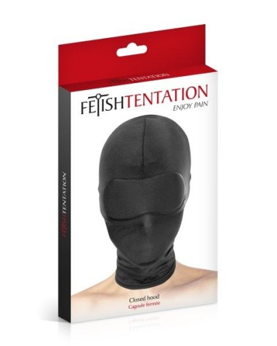 Капюшон для БДСМ Fetish Tentation Closed Hood с закрытыми глазами и ртом