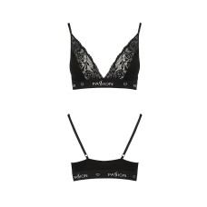 Еластичний топ з мереживом Passion PS001 TOP black, size M