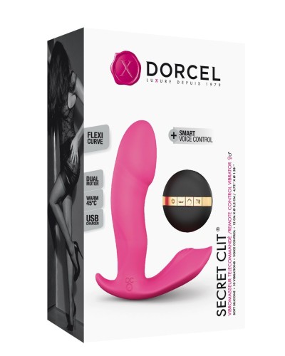 Вібратор Dorcel Secret Clit з підігрівом і пультом ДК, можна під одяг, голосове керування