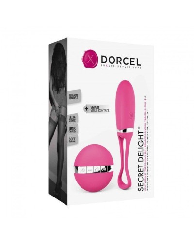 Виброяйце Dorcel Secret Delight Magenta з пультом ДК, з турборежимом і голосовим керування