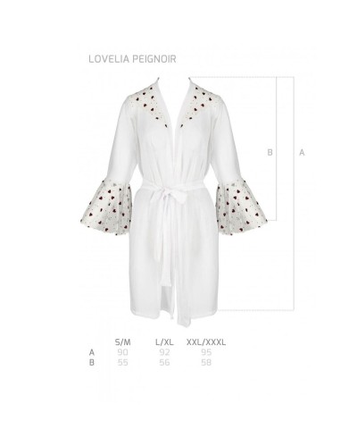 Повітряний пеньюар LOVELIA PEIGNOIR white L/XL - Passion