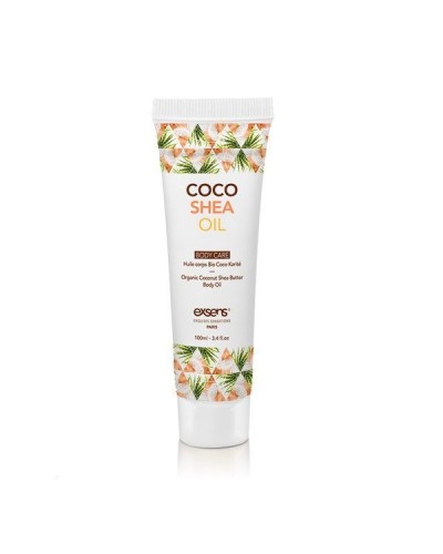 Органічна кокосова олія каріте (ши) для тіла EXSENS Coco Shea Oil 100 мл, сертифікат ECOCERT