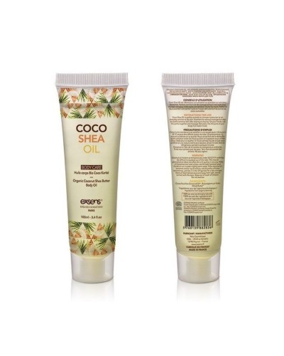 Органічна кокосова олія каріте (ши) для тіла EXSENS Coco Shea Oil 100 мл, сертифікат ECOCERT