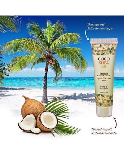 Органічна кокосова олія каріте (ши) для тіла EXSENS Coco Shea Oil 100 мл, сертифікат ECOCERT