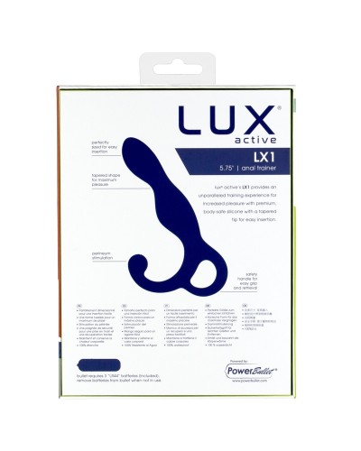 Массажер простаты Lux Active LX1 Anal Trainer 5.75″, Dark Blue, вибропуля в комплекте