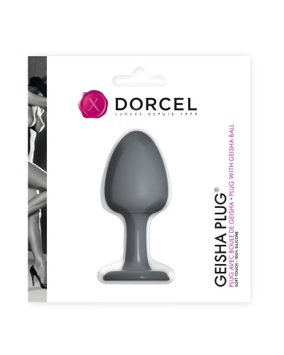 Анальная пробка Dorcel Geisha Plug с шариком внутри, создает вибрации, макс. диаметр 3,2см