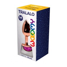 Анальна пробка Wooomy Tralalo Rose Gold Metal Plug MAGENTA M
