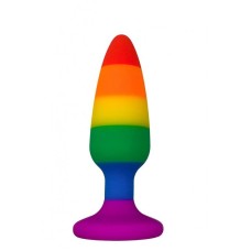 Анальна пробка Wooomy Hiperloo Silicone Rainbow Plug M