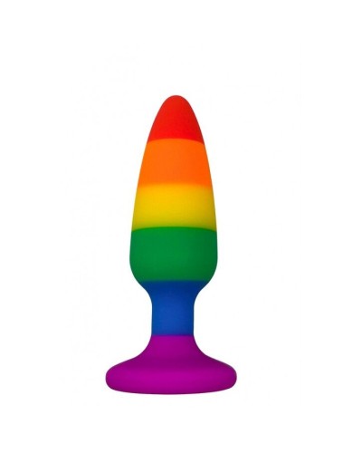 Анальна пробка Wooomy Hiperloo Silicone Rainbow Plug M