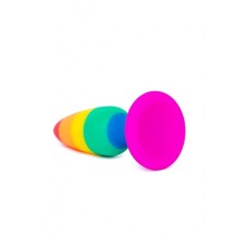 Анальна пробка Wooomy Hiperloo Silicone Rainbow Plug M