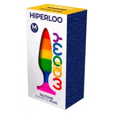 Анальна пробка Wooomy Hiperloo Silicone Rainbow Plug M
