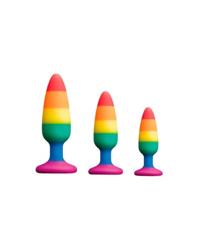 Анальна пробка Wooomy Hiperloo Silicone Rainbow Plug M