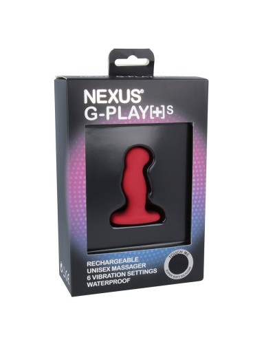 Вібромасажер простати Nexus G-Play Plus S Red, макс діаметр 2,3 см, перезаряджається