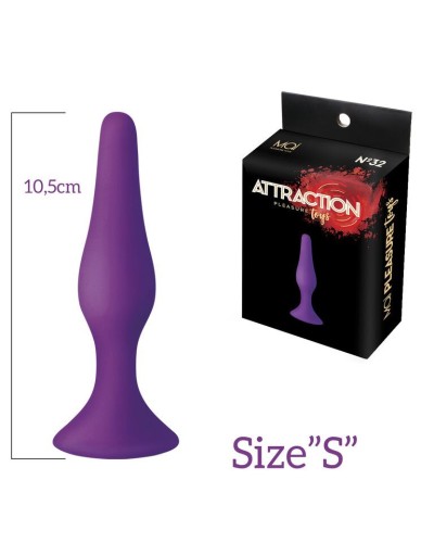 Анальная пробка на присоске MAI Attraction Toys №32 Purple, длина 10,5см, диаметр 2,5см