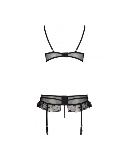 Сексуальний комплект з поясом для панчіх LOVELIA SET black XXL/XXXL - Passion