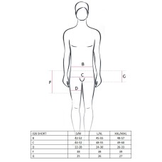 Прозорі чоловічі шортики Passion 026 SHORT black S/M