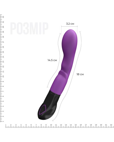 Вибратор Adrien Lastic Nyx, стимуляция точки G и входа во влагалище