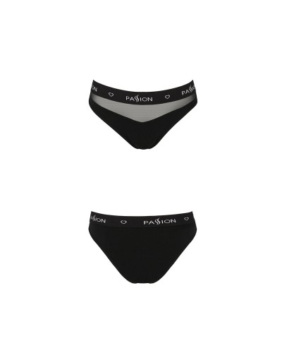 Трусики з прозорою вставкою Passion PS006 PANTIES black, size S