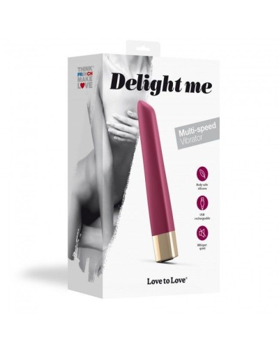 Мощный минивибратор Love To Love Delight Me Prune с мягким кончиком, 16 режимов работы