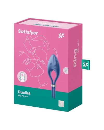 Эрекционное виброкольцо лассо Satisfyer Duelist Blue, 10 режимов, мощный мотор