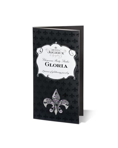 Пэстис из кристаллов Petits Joujoux Gloria set of 2 - Black, украшение на грудь