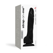 Реалістичний фалоімітатор Strap-On-Me SOFT REALISTIC DILDO Black - Size L