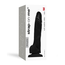 Реалістичний фалоімітатор Strap-On-Me SOFT REALISTIC DILDO Black - Size M