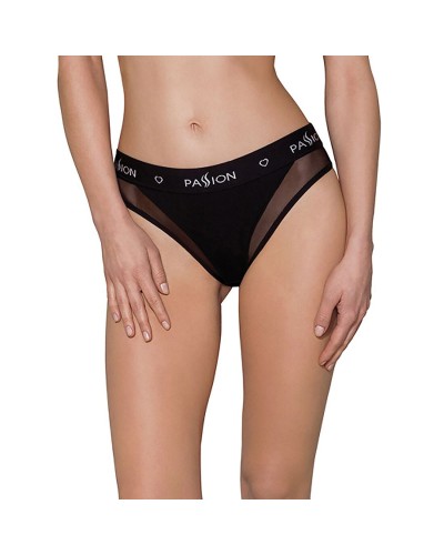 Трусики з прозорою вставкою Passion PS002 PANTIES black, size L