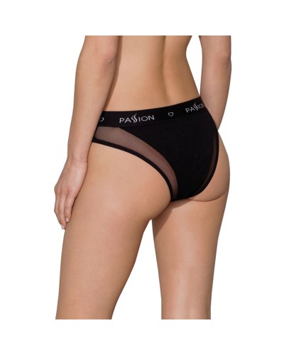 Трусики з прозорою вставкою Passion PS002 PANTIES black, size L