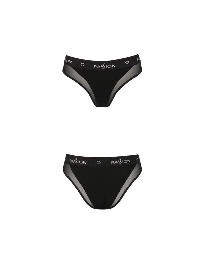 Трусики з прозорою вставкою Passion PS002 PANTIES black, size L