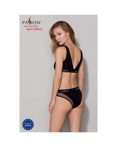 Трусики з прозорою вставкою Passion PS002 PANTIES black, size L