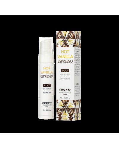 Стимулюючий гель EXSENS Kissable Hot Vanilla Espresso 15мл можна для поцілунків, охолоджуючий