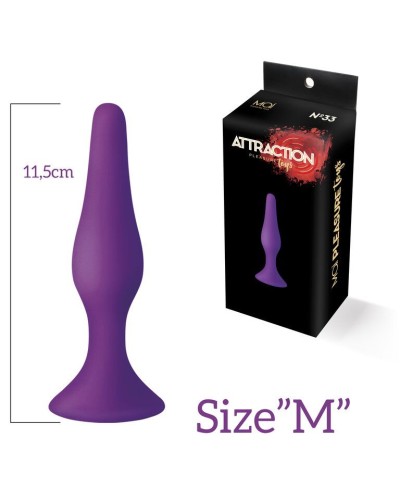 Анальна пробка з присоскою MAI Attraction Toys №33 Black, довжина 11,5cм, діаметр 3см