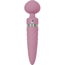 Вібромасажер 2-в-1 PILLOW TALK - Sultry Pink, класичний масажер і вібратор з ротацією, підігрів