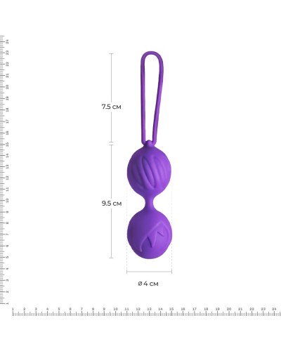 Вагинальные шарики Adrien Lastic Geisha Lastic Balls BIG Violet (L), диаметр 4см, вес 90гр