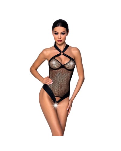 Сетчатый боди с халтером Amanda Body black L/XL - Passion