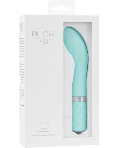 Розкішний вібратор Pillow Talk - Sassy Teal з кристалом Сваровські для точки G, подарункова упаковка