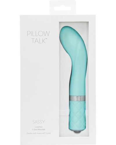 Розкішний вібратор Pillow Talk - Sassy Teal з кристалом Сваровські для точки G, подарункова упаковка